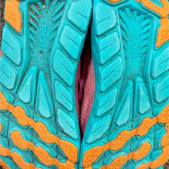 Hoka Vibrant Pink and Teal Sneakers ladies Rincon 3 size 7.5 - Picture 9 of 10
